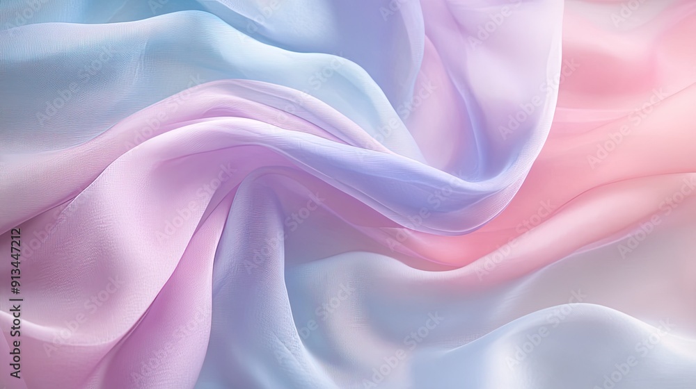 Soft abstract fabric background with pastel-colored cloth waves, evoking a sense of calm and serenity. Soft abstract fabric background with pastel-colored cloth waves, evoking a sense of calm and serenity.