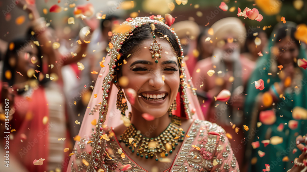 Indian woman in a beautiful lehenga, participating in a festival party Indian woman in a beautiful lehenga, participating in a festival party