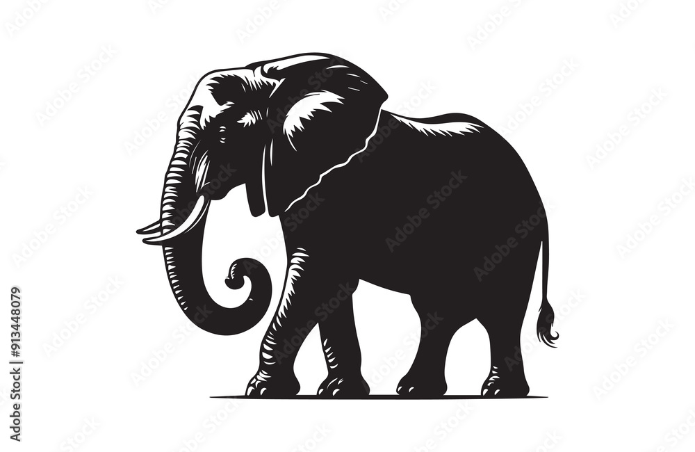 vector silhouette of an Elephant on a white background vector silhouette of an Elephant on a white background