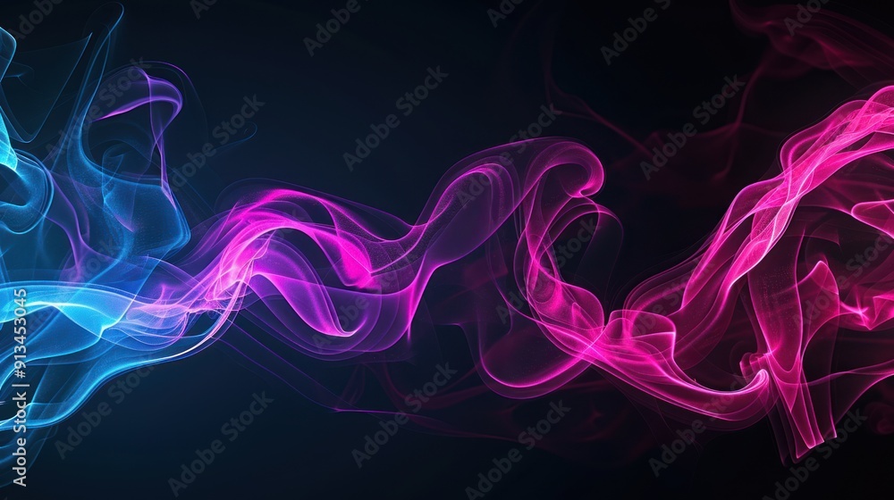 Abstract Swirls of Blue and Pink Smoke Abstract Swirls of Blue and Pink Smoke