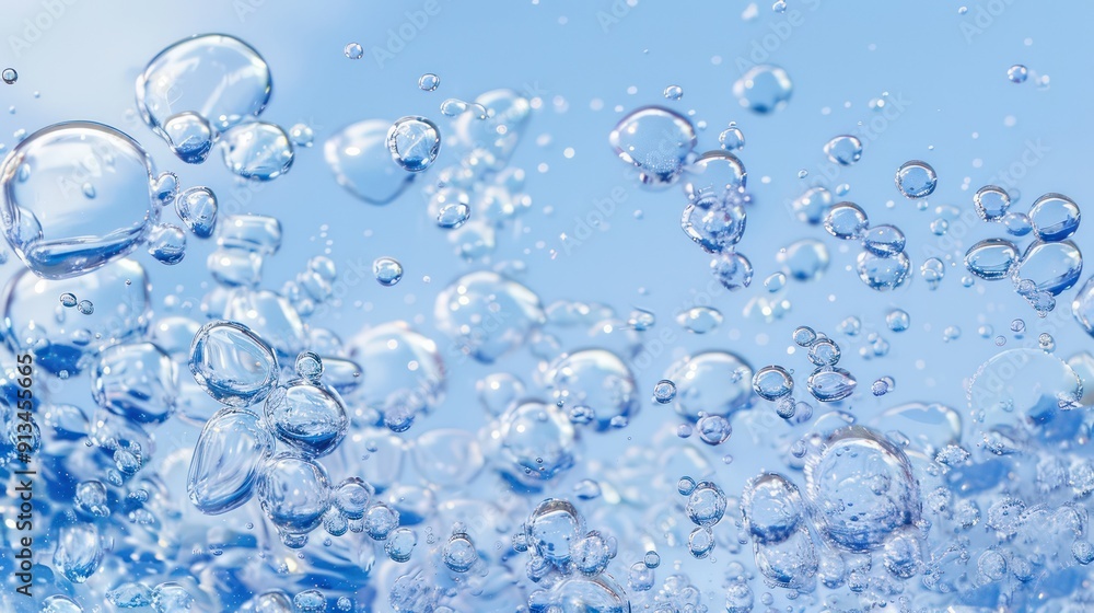 Abstract illustration Clear water surface with bubbles. beautiful white background. close up Abstract illustration Clear water surface with bubbles. beautiful white background. close up