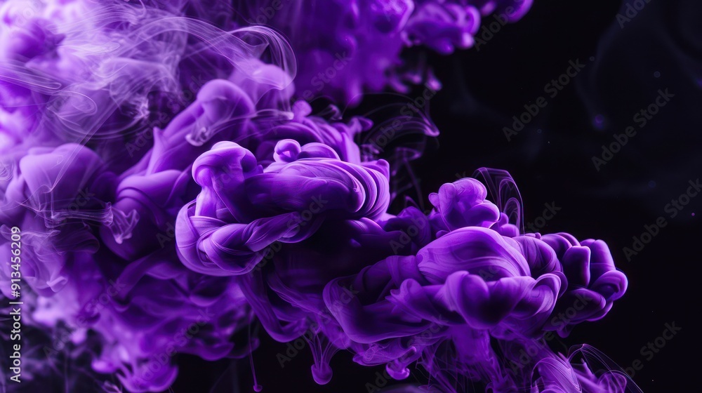 Close up of pink smoke on black background Close up of pink smoke on black background