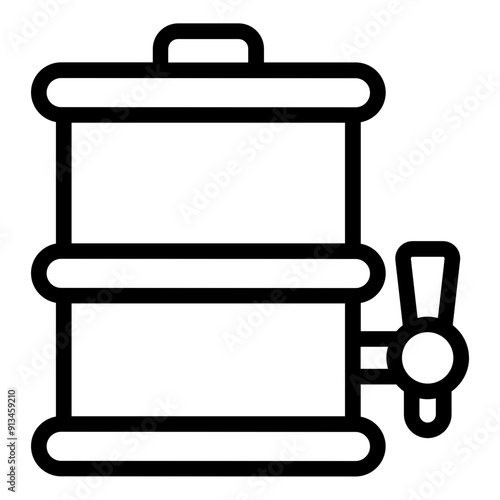 Beer keg icon for Oktoberfest celebration.
