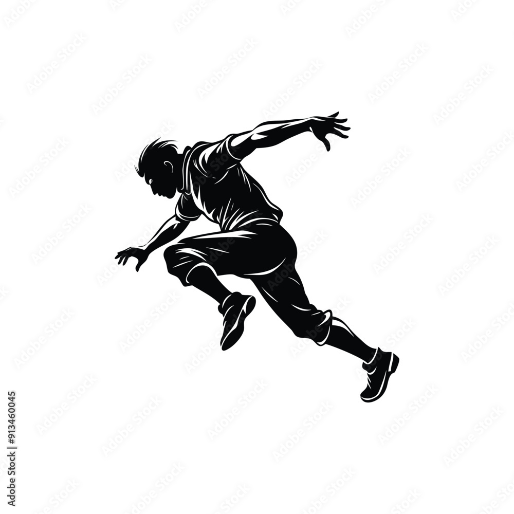 Obraz premium parkour silhouette