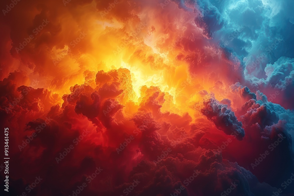 Fiery Sky with Dramatic Clouds Fiery Sky with Dramatic Clouds
