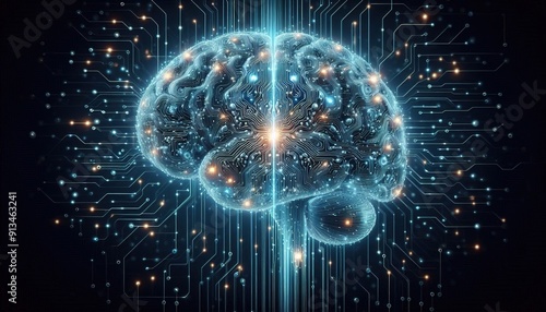 Wallpaper Mural Cybernetic Intelligence Brain Torontodigital.ca