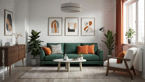 Wallpaper Mural modern living room Torontodigital.ca