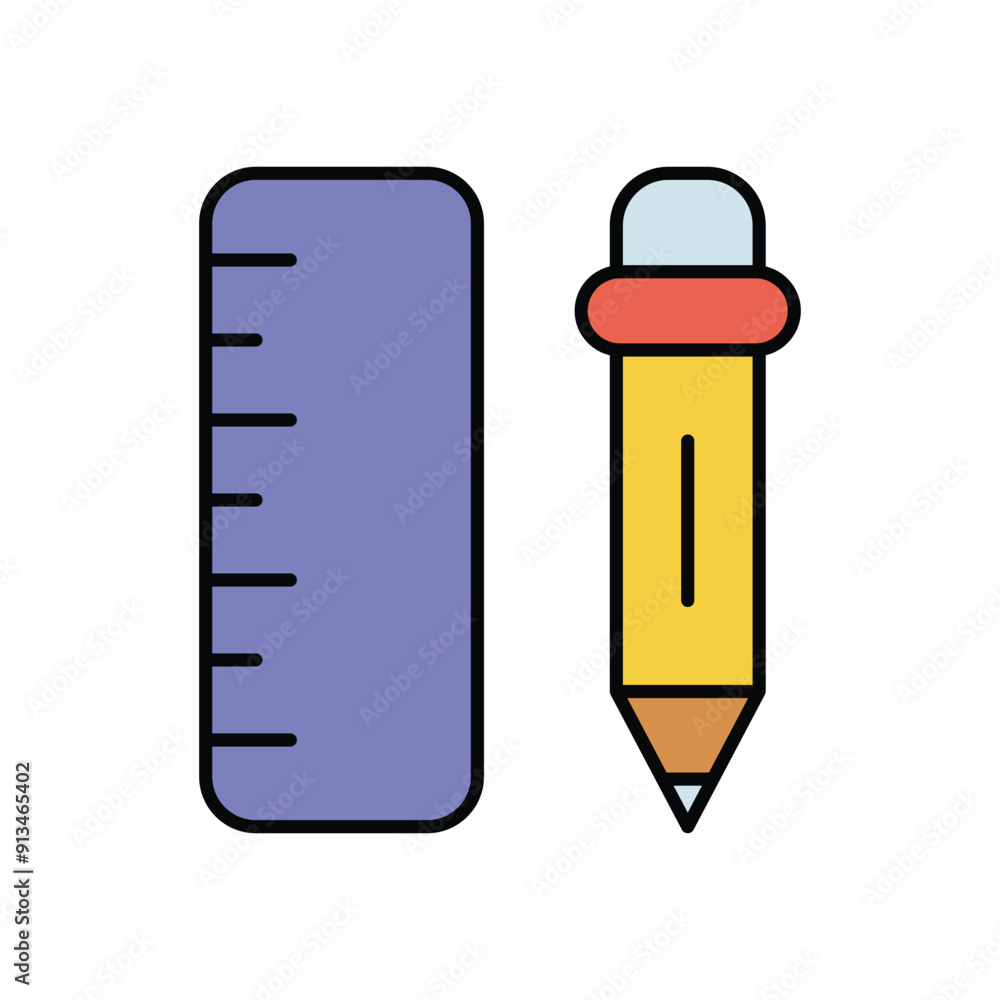 design tool color line icon with white background vector stock illustration design tool color line icon with white background vector stock illustration