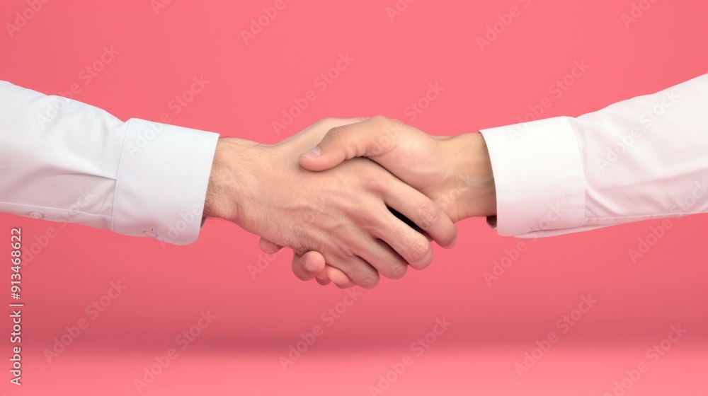 Copyright seal, hand and paper interaction, flat design illustration