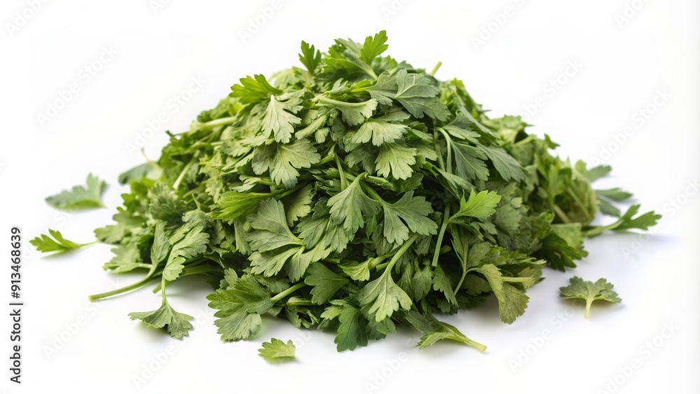 Dried parsley leaves isolated on white background , parsley, herb, spice, kitchen, culinary, ingredient, natural, organic, healthy