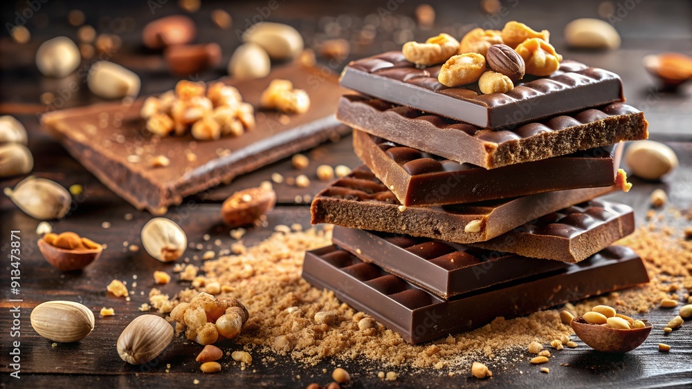 Chocolate Bars with Peanuts and Sea Salt Chocolate Bars with Peanuts and Sea Salt