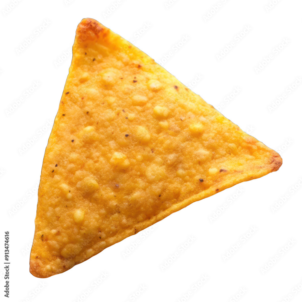 Fototapeta premium A nachos chip isolated on transparent background