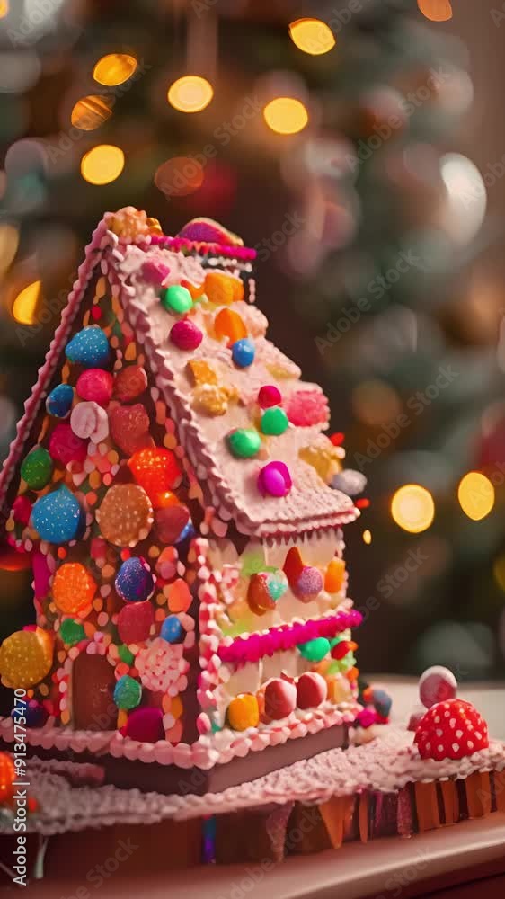 Gingerbread House with Lights Gingerbread House with Lights