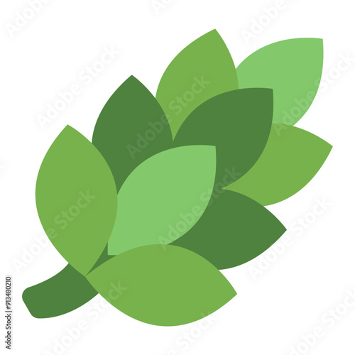 Hop plant icon used in beer making.