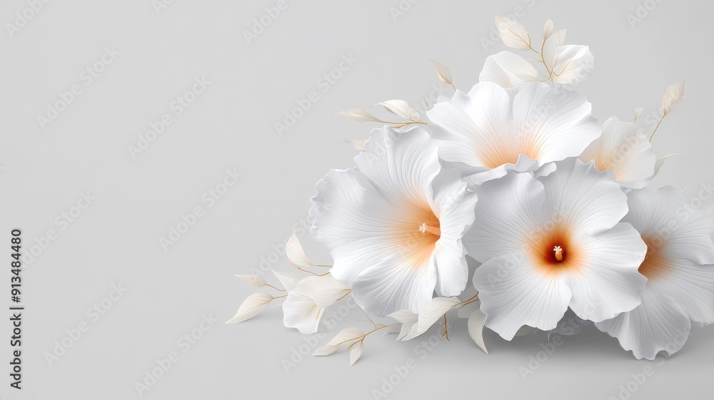 Stylized illustration of morning glory flower in bold lines. Stylized illustration of morning glory flower in bold lines.