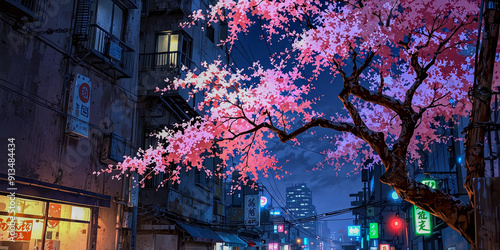 Neon Lights, Empty Manga World, Sakura Serenity