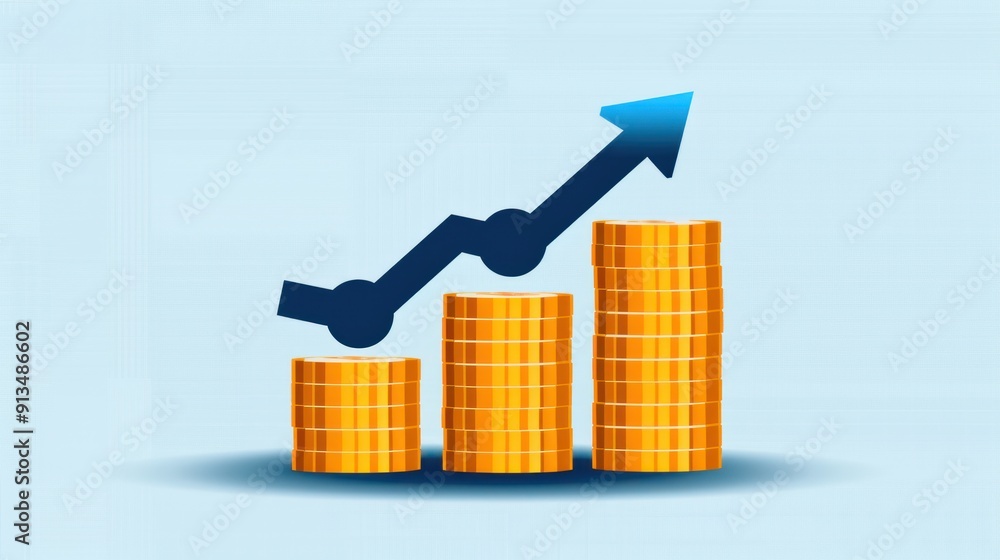 Strategic equity planning, currency exchange, flat design illustration