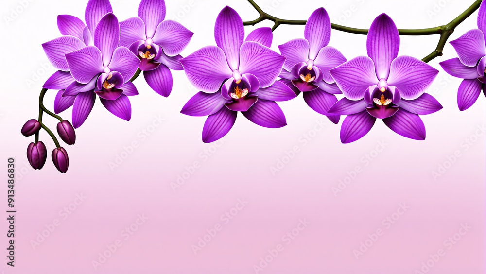 Purple Orchids with Ample Copy Space Purple Orchids with Ample Copy Space