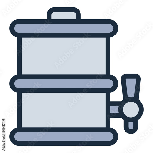 Beer keg icon for Oktoberfest celebration.