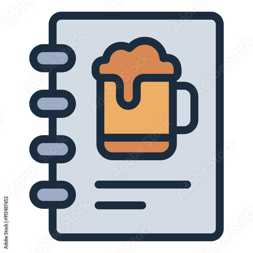 Menu icon for beer at Oktoberfest restaurant.