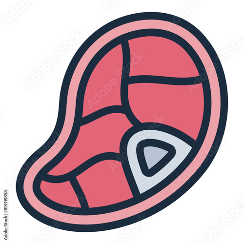 Ossobuco italian meat icon