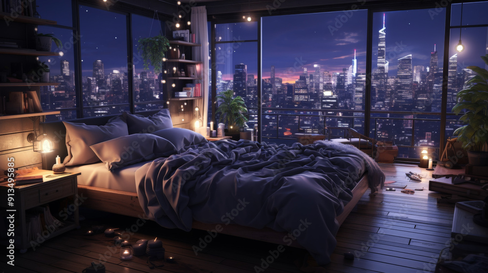 Lofi Style Bedroom: Cozy Home with Rainy Day Vibes Lofi Style Bedroom: Cozy Home with Rainy Day Vibes