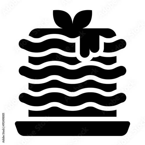 Lasagna italian food icon