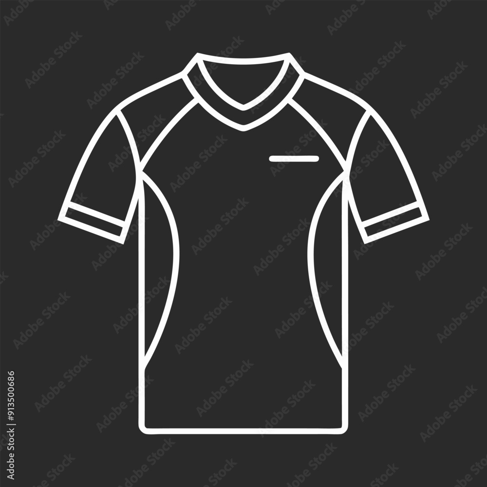 Line art sports jersey illustration Line art sports jersey illustration
