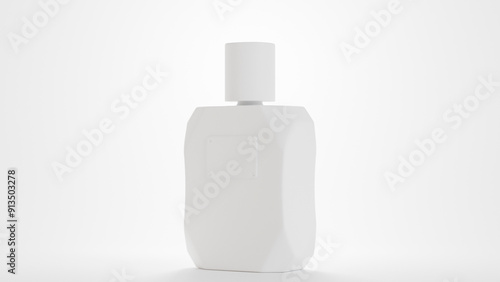 Elegant crystal bottle perfume design premium photo 3d render