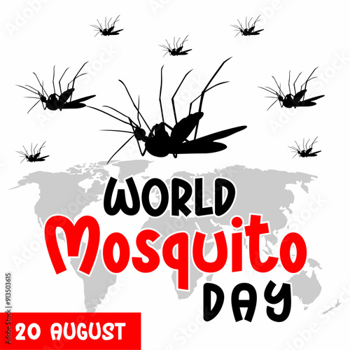 illustration of World mosquito Day background