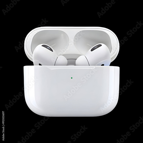 isolated of apple airpods pro isolated shot display on white background