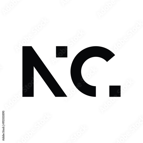 Logo NC digital letter