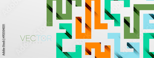 Color bend lines with shadow texture effect. Vector Illustration For Wallpaper, Banner, Background, Card, Book Illustration, landing page