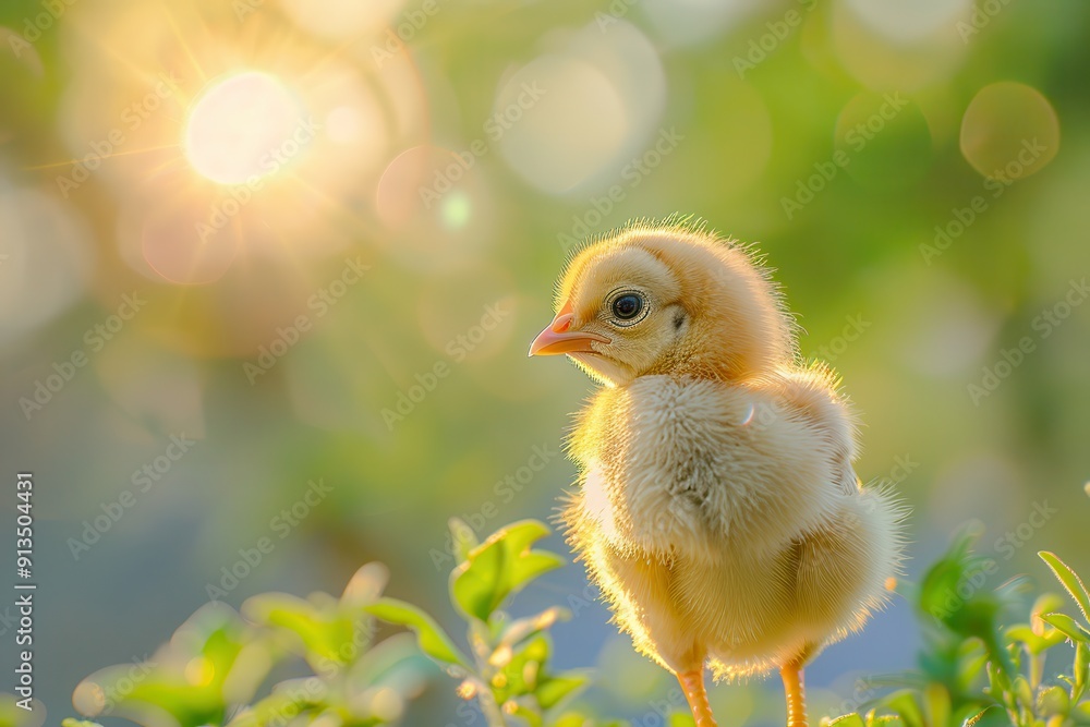 Baby Chick. Adorable Chicken Friends in Natural Setting for Design and Decoration Baby Chick. Adorable Chicken Friends in Natural Setting for Design and Decoration