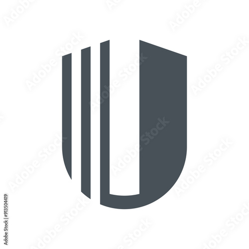 U letter Building negative space 