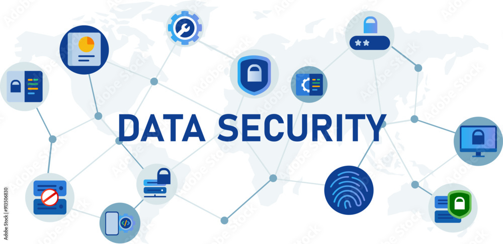 data security protection server center private access technology malware virus encryption firewall safe lock icon set design data security protection server center private access technology malware virus encryption firewall safe lock icon set design