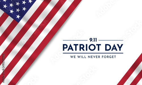 Free Download Patriots Day, September 11. We will never forget. United States flag. Vector illustration - GFXLoad