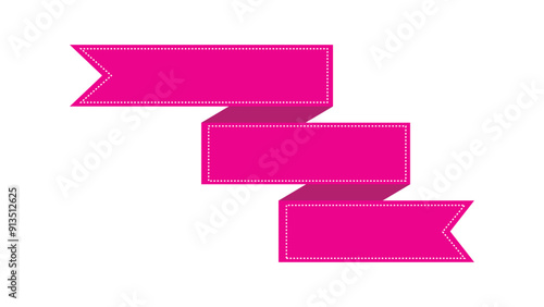 Text box design with red ribbon style, text box banner