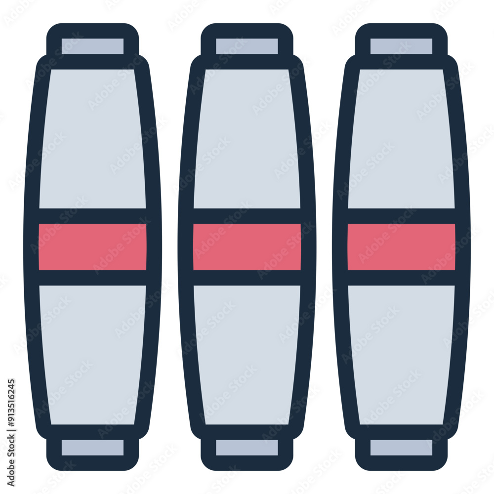 Candle pin bowling icon for a variation of the sport Candle pin bowling icon for a variation of the sport