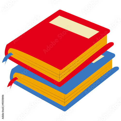 Educational Book Illustration on White Background. Flat Vector Graphic.