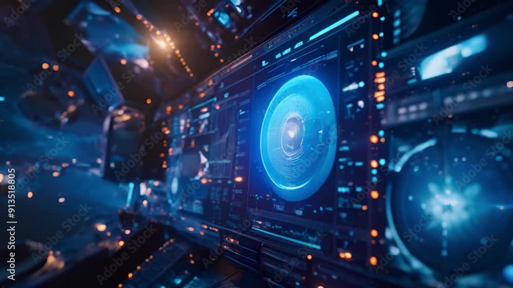 Futuristic Spaceship Control Panel Futuristic Spaceship Control Panel