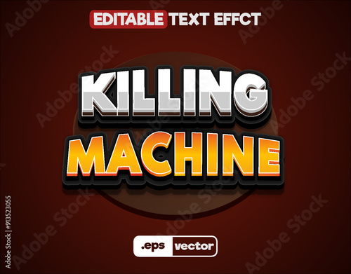 Editable 3d text effect for decoration