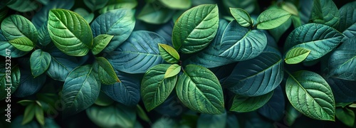 Wallpaper Mural Close Up of Lush Green Leaves Torontodigital.ca