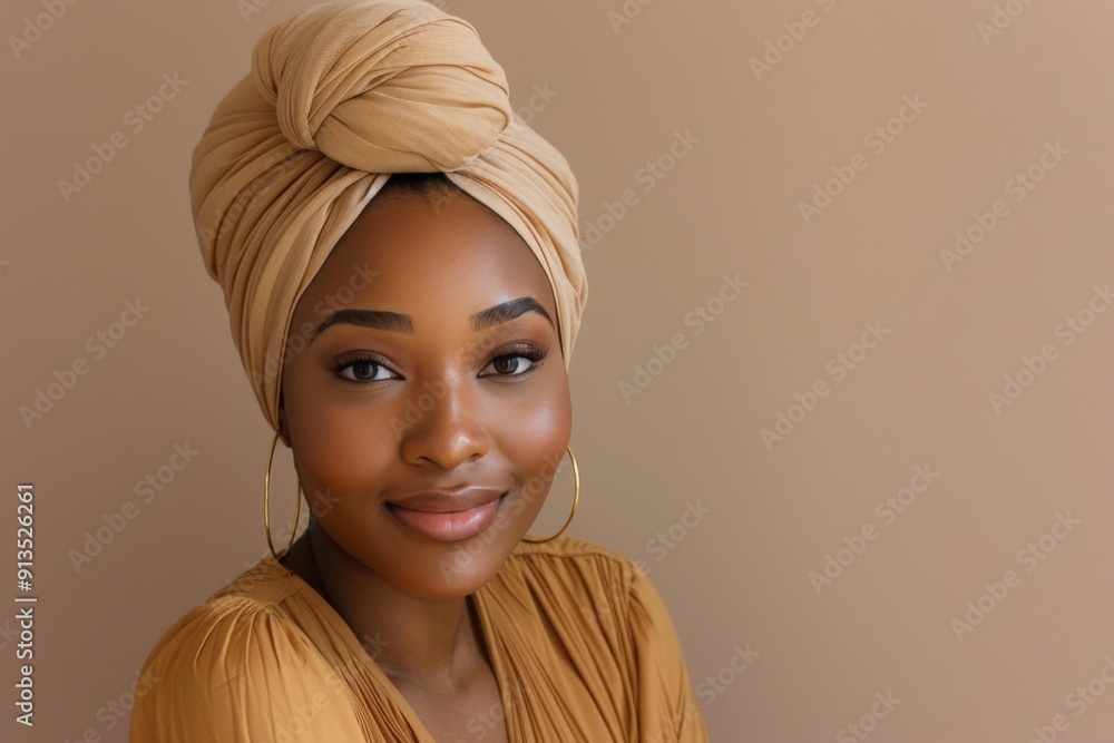 Portrait of a beautiful woman in a head scarf Portrait of a beautiful woman in a head scarf