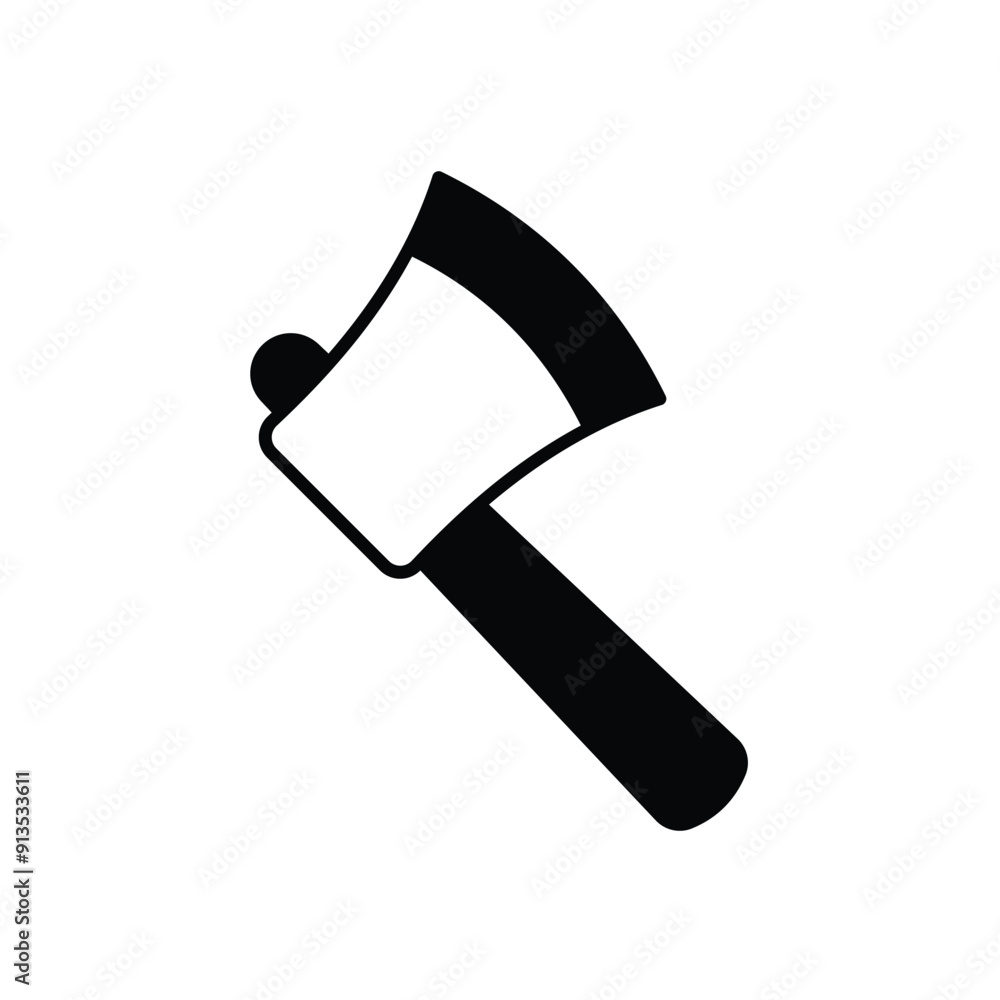 axe glyph icon with white background vector stock illustration axe glyph icon with white background vector stock illustration