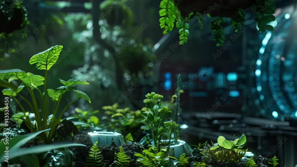 Futuristic Greenhouse Interior Futuristic Greenhouse Interior