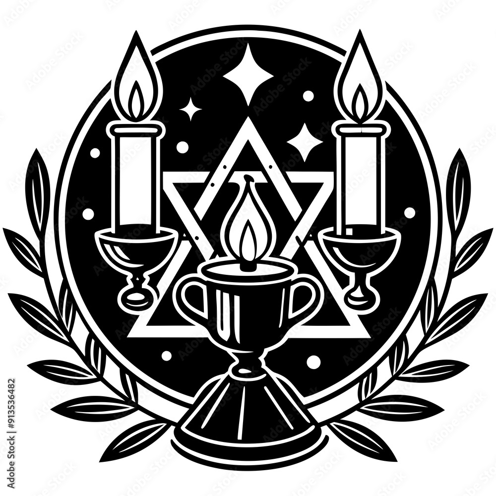 Magic Candle Logo Design for Paraphernalia Company illustration Magic Candle Logo Design for Paraphernalia Company illustration
