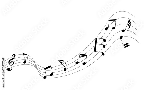 Little moving of music chords
