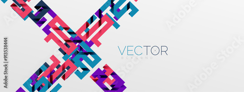 Color bend lines with shadow texture effect. Vector Illustration For Wallpaper, Banner, Background, Card, Book Illustration, landing page