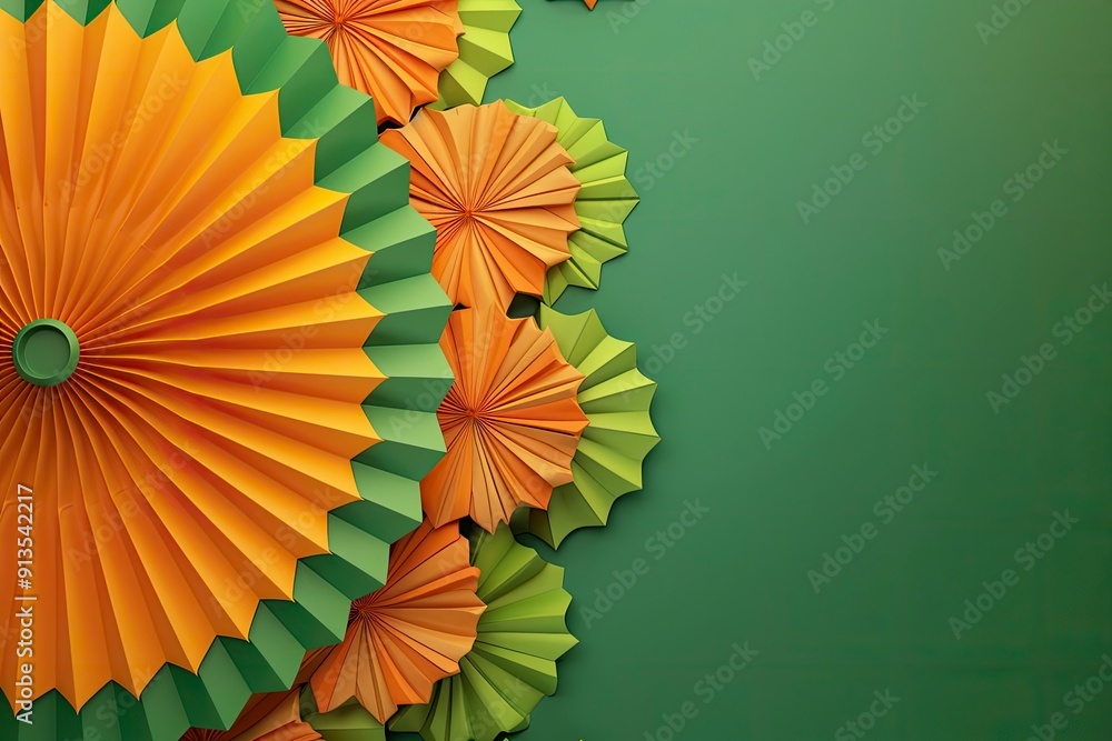Obraz premium Indian Republic Day background and copy space, highly realistic, HD, HDR, 12K with generative ai